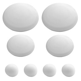 ORYX Lot de 8 topes adhésifs en plastique (2 x 60 mm, 2 x 40 mm, 4 x 22 mm)