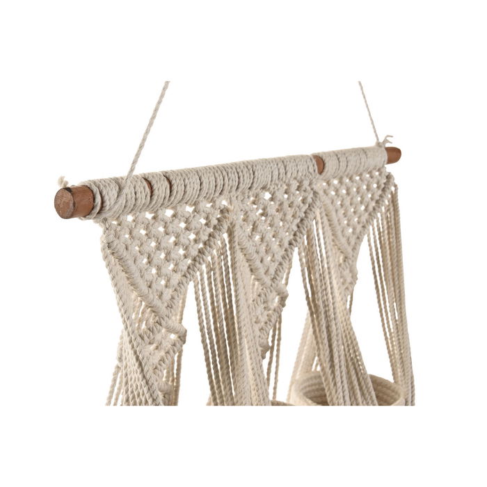 Cache-pot Home ESPRIT Coton Bois Urbaine 46 x 2 x 93 cm