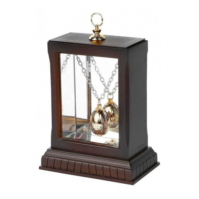 The Noble Collection Harry Potter Pendentif Œuf d'Or avec Chaîne - Réplique Officielle Or et Bois