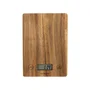 Livoo DOM492 Balance de cuisine électronique en bois d'acacia, plateau en acacia, capacité max 5 kg, 4 unités de mesure, écran LCD