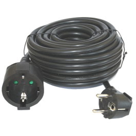 Silver Electrics Prolongateur secteur 5 m noir 3500 W 16 A 250 V avec prise de terre