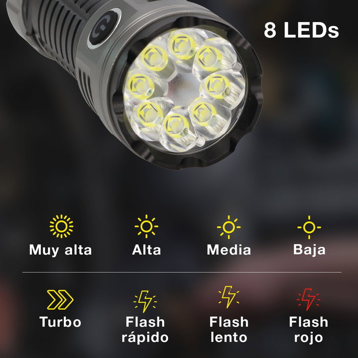 GSC Evolution Lampe de poche de main 8 LED 30W