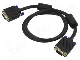 DELOCK Câble VGA D-Sub 15pin, 1m, noir