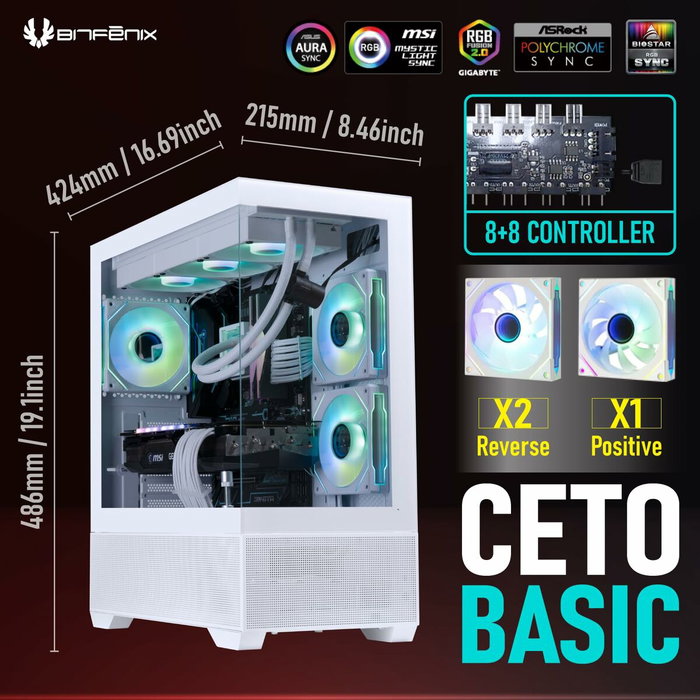 BitFenix CETO Basic Moyen Tour Blanc