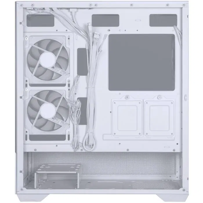 Bitfenix Boîtier moyen tour CETO Basic Blanc - Compatible ATX/Micro-ATX/Mini-ITX - 3 ventilateurs ARGB 120mm - Panneaux verre trempé - Ports Type-C & USB 3.0