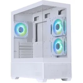 Bitfenix Boîtier moyen tour CETO Basic Blanc - Compatible ATX/Micro-ATX/Mini-ITX - 3 ventilateurs ARGB 120mm - Panneaux verre trempé - Ports Type-C & USB 3.0