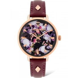 Police PL16034MSR-02A montre analogique rose et rouge