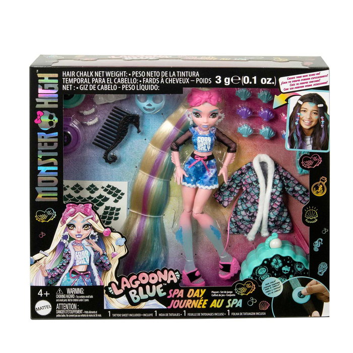 Mattel Monster High Lagoona Blue Spa Day Hky69 Poupée avec Accessoires de Coiffure +4 Ans Mattel Monster High Lagoona Blue Spa Day Hky69 Poupée avec Accessoires de Coiffure +4 Ans