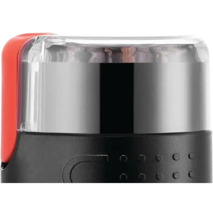 BODUM Moulin à café électrique à lames 150W, design compact avec couvercle transparent, pour mouture fraîche et goût optimal