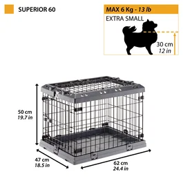 Ferplast Partie supérieure de cage pour chien Superior 60