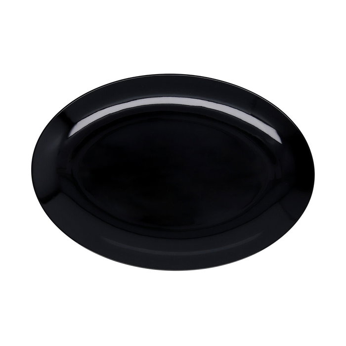 Quid Bandeja Oval Melamina Select Basic Negra 30,5x21,2 cm (24 Unidades)