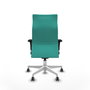 Piqueras Y Crespo Fauteuil Albacete Turquoise avec mécanisme synchrone et bras 1D