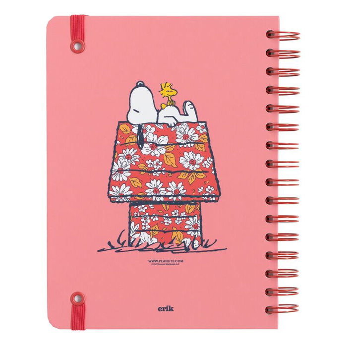 ERIK - Carnet A5 Love Yourself Snoopy - 90 pages - Couverture rigide avec reliure Wire-O, élastique de fermeture et pochette intérieure ERIK - Carnet A5 Love Yourself Snoopy - 90 pages - Couverture rigide avec reliure Wire-O, élastique de fermeture et pochette intérieure