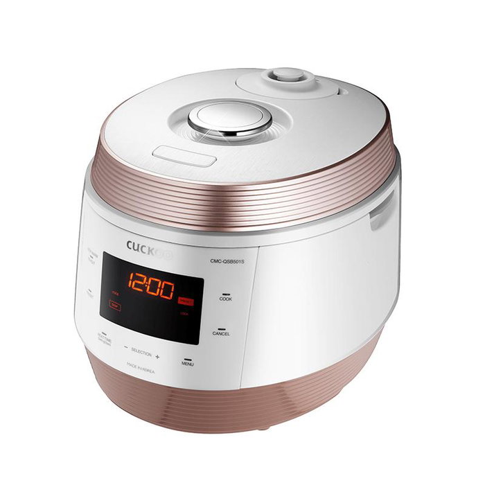 Cuckoo CMC-QSB501S Multi Cooker Premium - Cuiseur à riz multifonction 5L (5000 ml), finition cuivre blanc