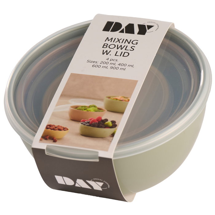 Day Jeu de 4 bols avec couvercles multicolores Day Jeu de 4 bols avec couvercles multicolores