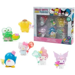 GPTOYS Coffret 6 figurines Hello Kitty HKT11 Collection avec accessoires - Figurines 5 cm - A partir de 6 ans