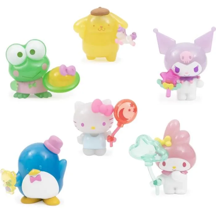 GPTOYS Coffret 6 figurines Hello Kitty HKT11 Collection avec accessoires - Figurines 5 cm - A partir de 6 ans