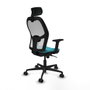Piqueras y Crespo Chaise de Bureau avec Appui-tête 2D036N2 Turquoise