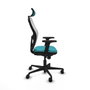 Piqueras y Crespo Chaise de Bureau avec Appui-tête 2D036N2 Turquoise