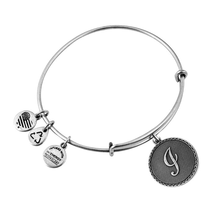 Alex And Ani Bracelet Lettre I Gris Alex And Ani Bracelet Lettre I Gris