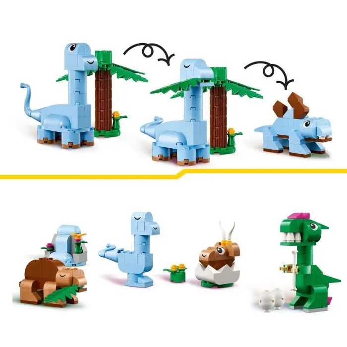 Lego 11041 Classic Les dinosaures créatifs - Jeu de construction avec 450 pièces, T-rex et Ptérosaure, pour enfants 5 ans et plus