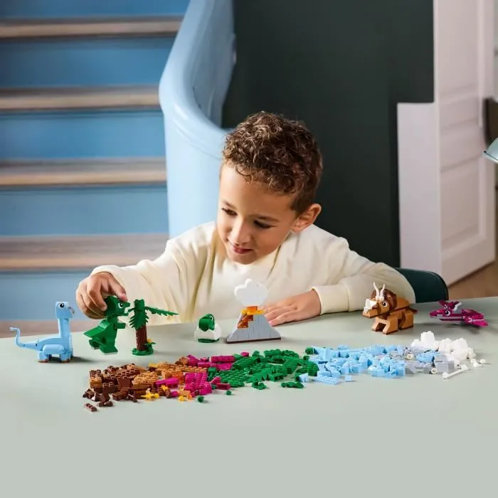 Lego 11041 Classic Les dinosaures créatifs - Jeu de construction avec 450 pièces, T-rex et Ptérosaure, pour enfants 5 ans et plus