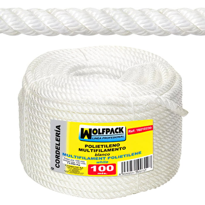 WOLFPACK LINEA PROFESIONAL Corde en polypropylène multifilament 14 mm (100 m) WOLFPACK LINEA PROFESIONAL Corde en polypropylène multifilament 14 mm (100 m)