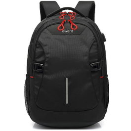 Ewent EW2526 Sac à dos pour ordinateur portable 15,6 pouces avec port USB, compartiment pour tablette 10,1 pouces, volume 26 litres, gris