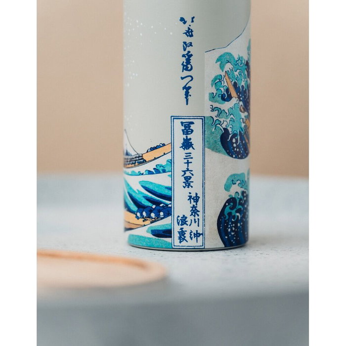 ERIK Gourde Isotherme en Acier Inoxidable 500 ml - Design La Grande Vague de Kanagawa d'Hokusai avec Bouchon Étanche