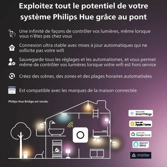 Philips Hue Câble anti-chute pour caméra Hue Secure Noir