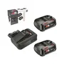 Bosch Pack 2 batteries 18V 2.5 Ah + chargeur AL 18V-44 - Système POWER FOR ALL 18V - Charge rapide 44 min - Pour outils sans fil