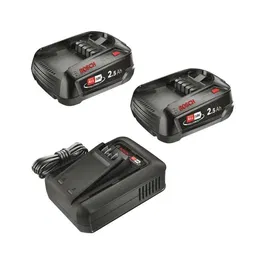 Bosch Pack 2 batteries 18V 2.5 Ah + chargeur AL 18V-44 - Système POWER FOR ALL 18V - Charge rapide 44 min - Pour outils sans fil