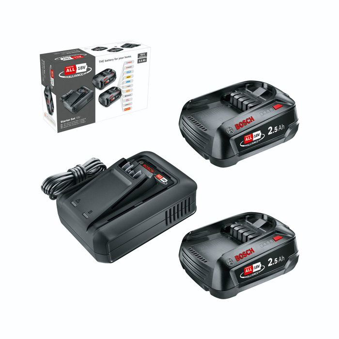 Bosch Pack POWER FOR ALL 18V avec chargeur AL 18V-44 et 2 batteries 2,5 Ah Bosch Pack POWER FOR ALL 18V avec chargeur AL 18V-44 et 2 batteries 2,5 Ah