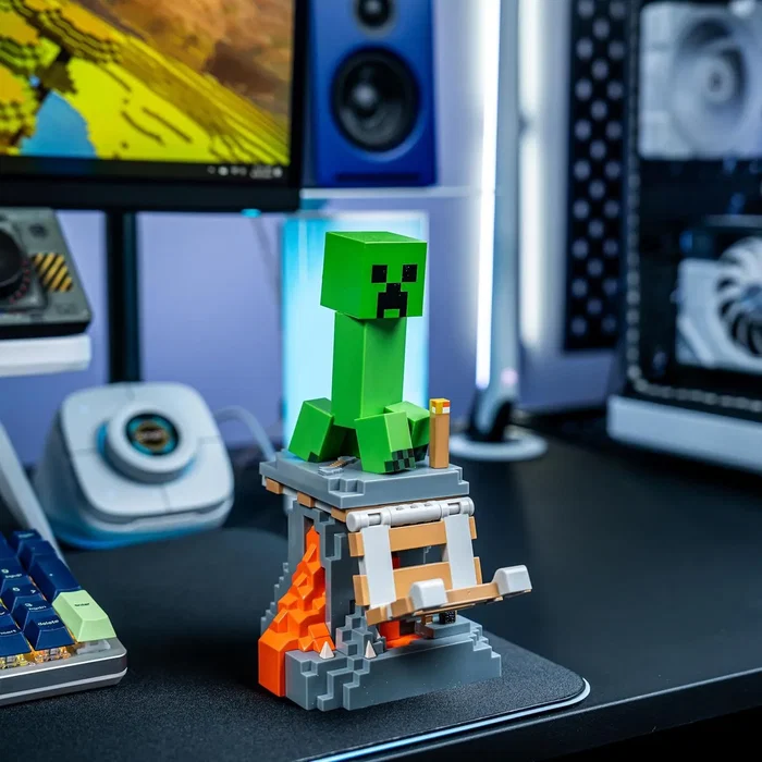 Cable Guys Figurine Support Câble USB Minecraft Creeper - Sous Licence Officielle - 20 cm - Support pour Manette, Télécommande et Smartphone