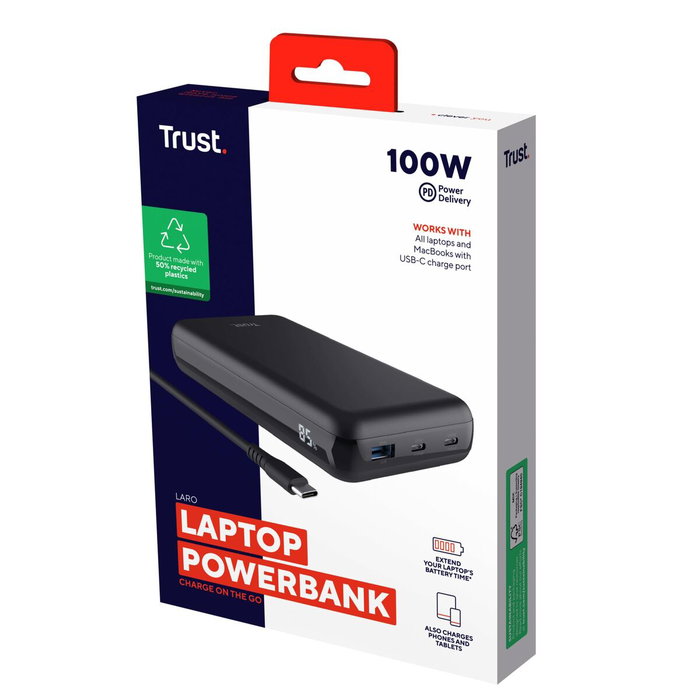Powerbank Trust 25240 Noir 20000 mAh