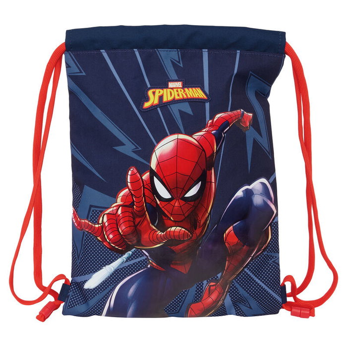 Sac à dos serré par des ficelles Spider-Man Bleu 26 x 34 x 1 cm Sac à dos serré par des ficelles Spider-Man Bleu 26 x 34 x 1 cm
