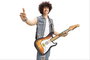 iDance - Guitare électrique jouet pour enfants à partir de 8 ans avec batterie incluse, câble de charge USB, sangle et instructions multilingues - Noir