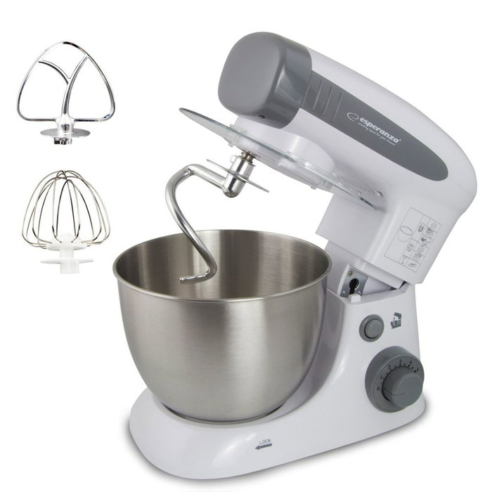 Esperanza EKM024 Robot culinaire Blanc Gris 800 W 4 L Esperanza EKM024 Robot culinaire Blanc Gris 800 W 4 L