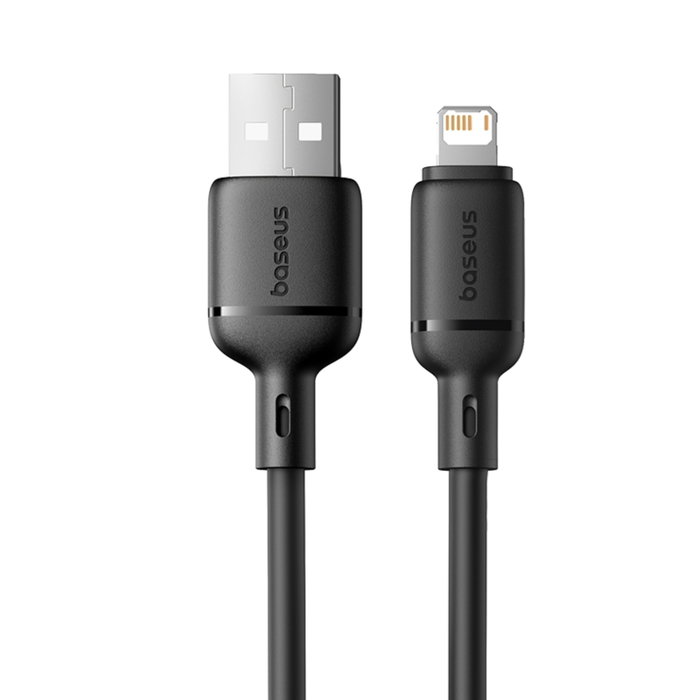Baseus Silky Series Câble de charge USB vers Lightning 2,4A, 2 m, noir Baseus Silky Series Câble de charge USB vers Lightning 2,4A, 2 m, noir