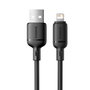Baseus Silky Series Câble de charge USB vers Lightning 2,4A, 2 m, noir