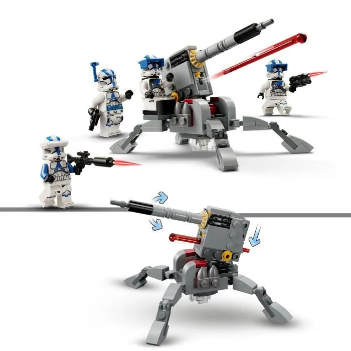 LEGO Star Wars 75345 Pack de combat des clones de la Légion 501, jouet avec Canon