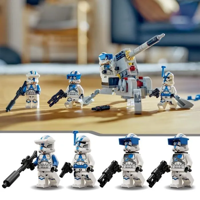LEGO Star Wars 75345 Pack de combat des clones de la Légion 501, jouet avec Canon