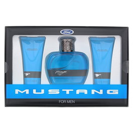 Ford Mustang Blue Coffret Homme - Eau de Toilette 100 ml, Baume Après-Rasage Hydratant 100 ml, Gel Douche 2-en-1 Corps & Cheveux 100 ml