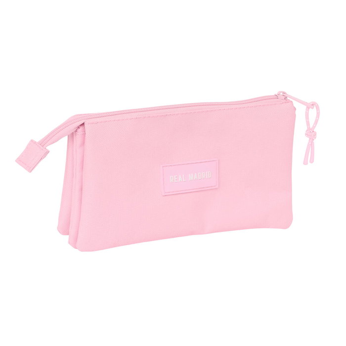Trousse Fourre-Tout Triple Real Madrid C.F. Rose 22 x 12 x 3 cm Trousse Fourre-Tout Triple Real Madrid C.F. Rose 22 x 12 x 3 cm