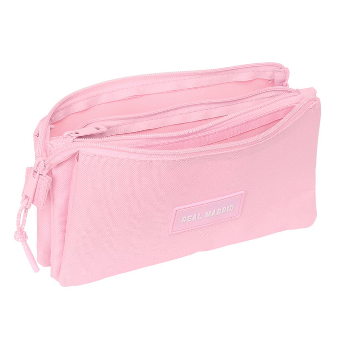 Trousse Fourre-Tout Triple Real Madrid C.F. Rose 22 x 12 x 3 cm Trousse Fourre-Tout Triple Real Madrid C.F. Rose 22 x 12 x 3 cm
