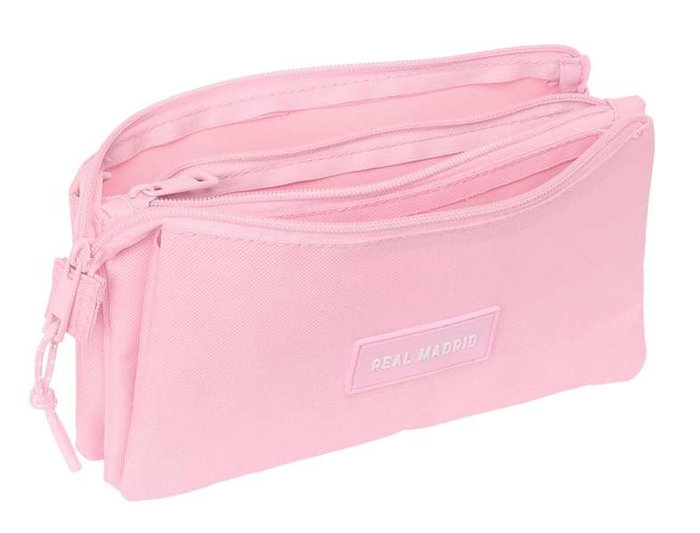Safta Porte-tout Triple Real Madrid pour Fille, Rose, 22 x 12 x 3 cm