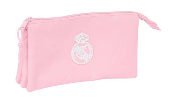 Safta Porte-tout Triple Real Madrid pour Fille, Rose, 22 x 12 x 3 cm