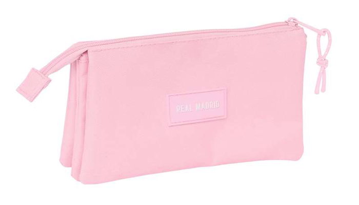 Safta Porte-tout Triple Real Madrid pour Fille, Rose, 22 x 12 x 3 cm