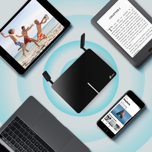 TP-Link Archer MR600 Routeur 4G+ Cat6 AC1200 Wi-Fi Dual Bande Gigabit - Débit jusqu'à 300 Mbps, Ports Gigabit, Antennes LTE Externes