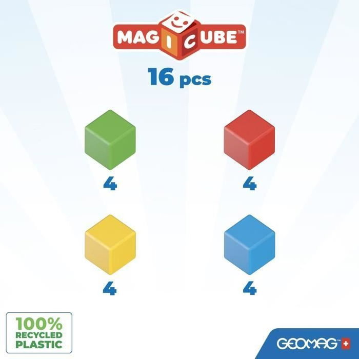 Geomag Magicube Set Créatif - 16 pièces